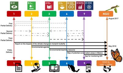 Incorporating vertical collaboration to address sustainable development goals: the Monarch Route Project